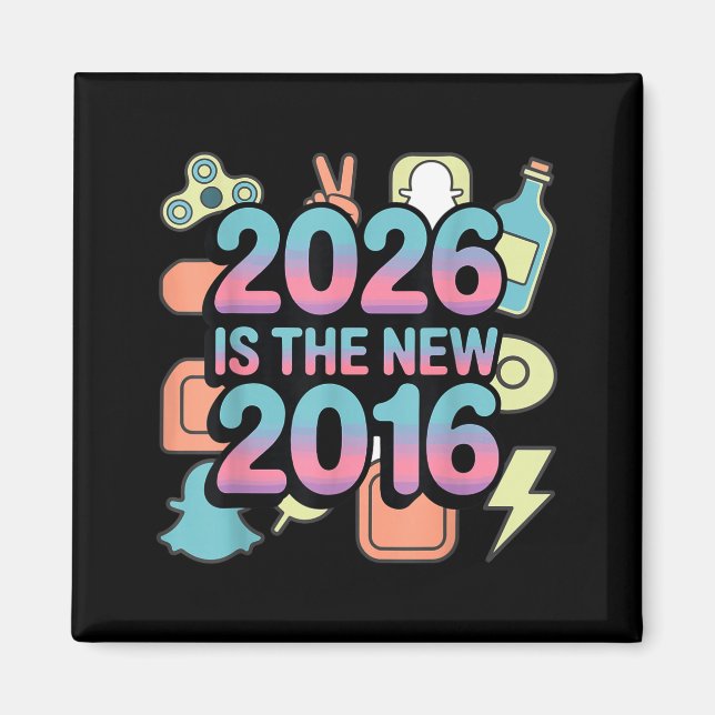 2026 New 2016 Retro Nostalgia Illustration Magnet (Front)