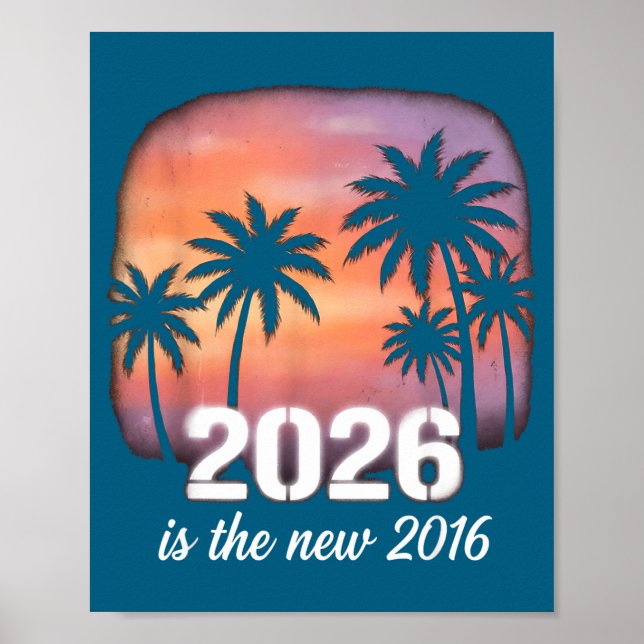 2026 New 2016 Retro Tropical Illustration Poster (Front)
