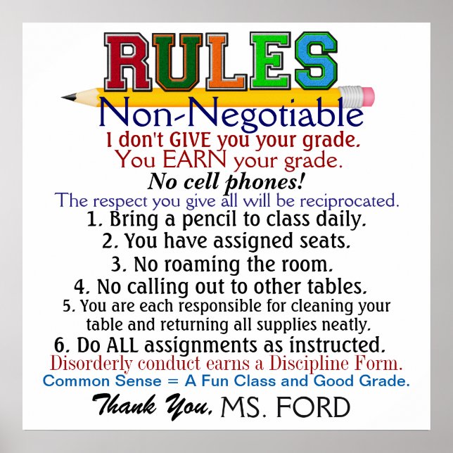 2026 New Version School Teacher's Poster (Front)