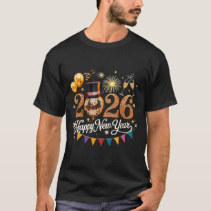 2026 New Year Celebration Disco Ball Gold Festivit T-Shirt