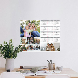 2026 New Year Family Personalised Photo Calendar Poster
