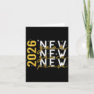 2026 New Year New Grace New Praise New Year's Eve Card