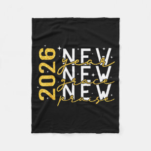 2026 New Year New Grace New Praise New Year's Eve Fleece Blanket