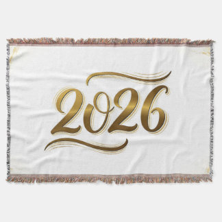2026 New Year Throw Blanket