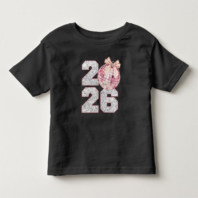 2026, new years kids shirt, holiday pink toddler T-Shirt (Front)