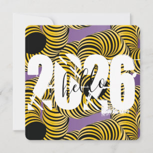 2026 New Years Trippy Bold Font Holiday Card