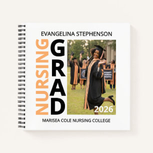 2026 Nursing Graduate Photo Nurse Grad Party Guest Notebook