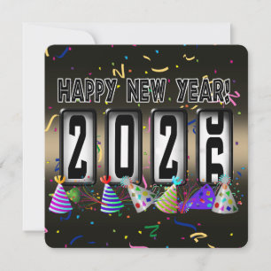 2026 Odometer New Years Party Invitation
