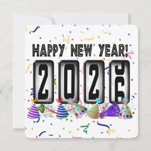 2026 Odometer New Years Party Invitation