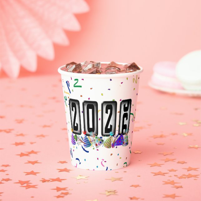 2026 Odometer New Years Party Paper Cups (Insitu)