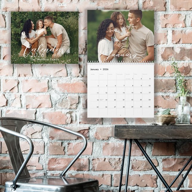 2026 Personalised 12-Month Family Photos Calendar (Creator Uploaded)