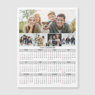2026 Personalised Family Photo Calendar Magnet
