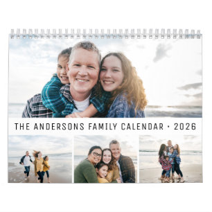 2026 Personalised Family Simple Minimalist Calendar