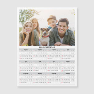 2026 Personalised Photo Calendar Magnet