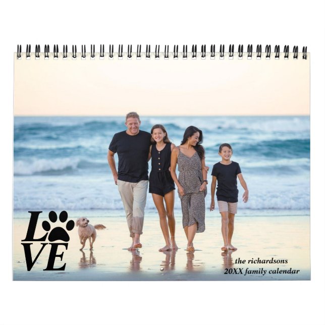 2026 Personalized Dog & Family Photo Moments  Calendar (Cover)