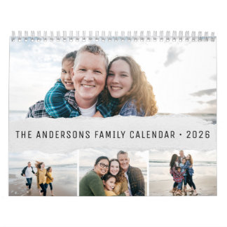 2026 Personalized Family Simple Minimalist Calendar