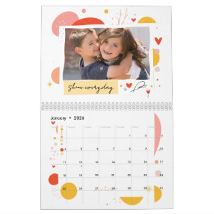 2026 Photo Calendar Motivational Shine Every Day