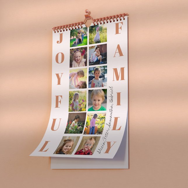 2026 photo collage family simple create your own calendar (Creator Uploaded)