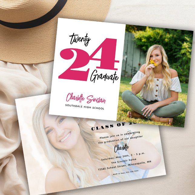 2026 Photo Graduation Handwriting Typography Invitation (Creator Uploaded)
