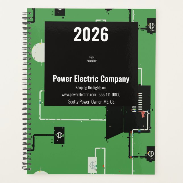 2026 Planner for Electrician Construction  (Front)