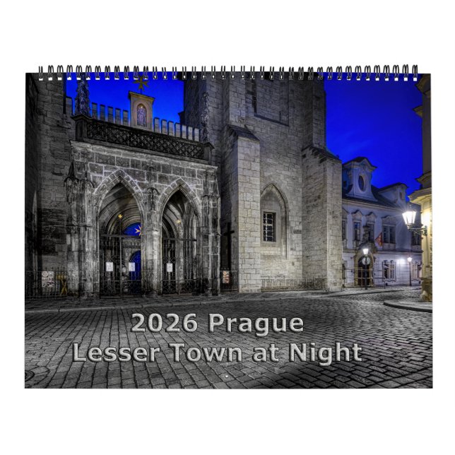 2026 Prague Lesser Town at Night Calendar (Cover)