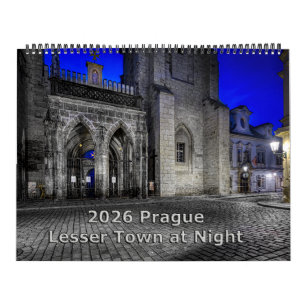 2026 Prague Lesser Town at Night Calendar