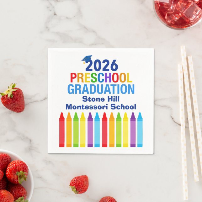 2026 Preschool Graduation Custom School Party Napkin (Insitu)