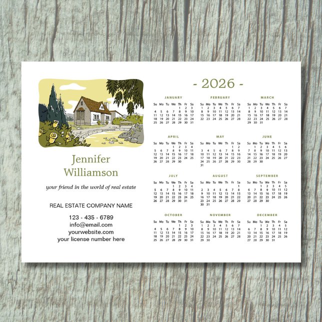 2026 Real Estate Agent Calendar House Magnet (Creator Uploaded)