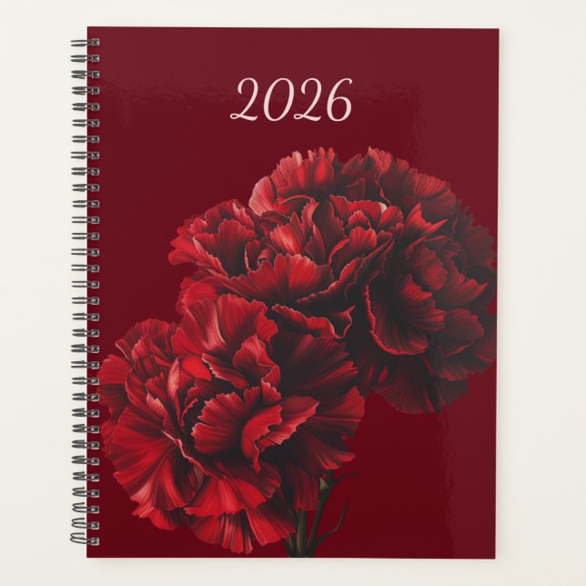 2026 Red Carnations Planner (Front)