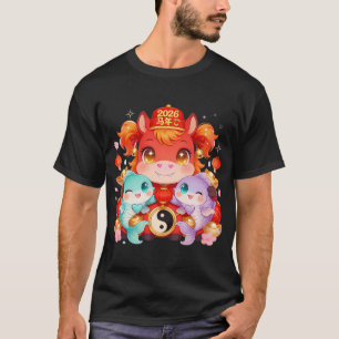 2026 Red Horse Year Lucky Fish Art T-Shirt