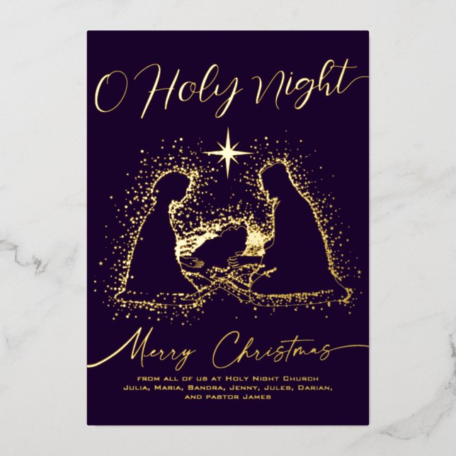 2026 Religious Nativity Manger O Holy Night Script (Front)