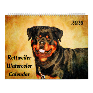 2026 Rottweiler Dog Rottie Mama Owner Lover Gift Calendar