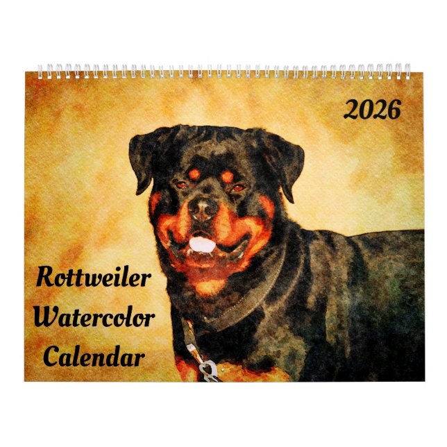 2026 Rottweiler Dog Rottie Mama Owner Lover Gift Calendar (Cover)