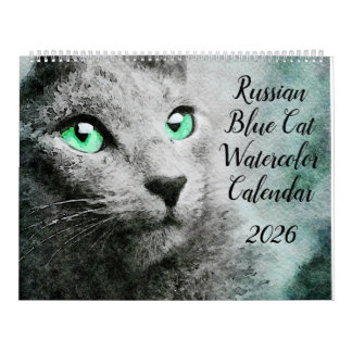 2026 Russian Blue Cat Mama Mom Lover Owner Gift Calendar