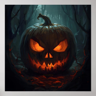 2026 Scary Jack-o-Lantern in the Woods Poster