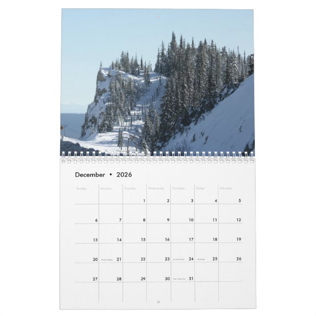 2026 Scenic Wilderness Landscape  Calendar (Dec 2026)