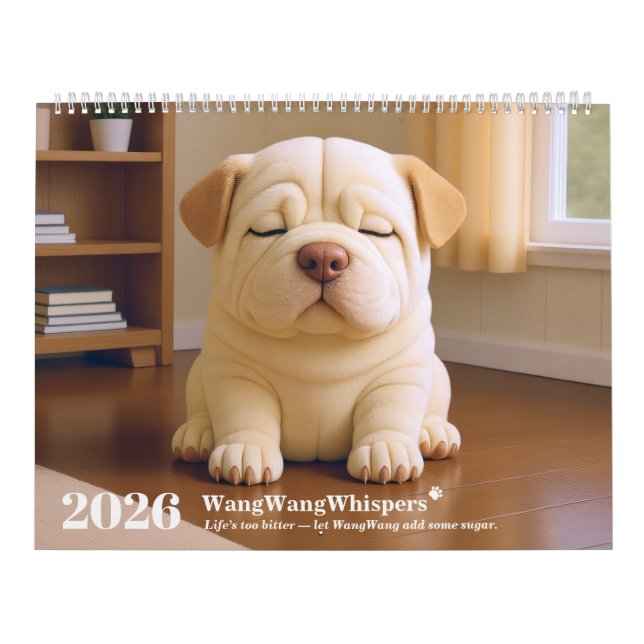 2026 Shar Pei Puppy by WangWang Calendar (Cover)
