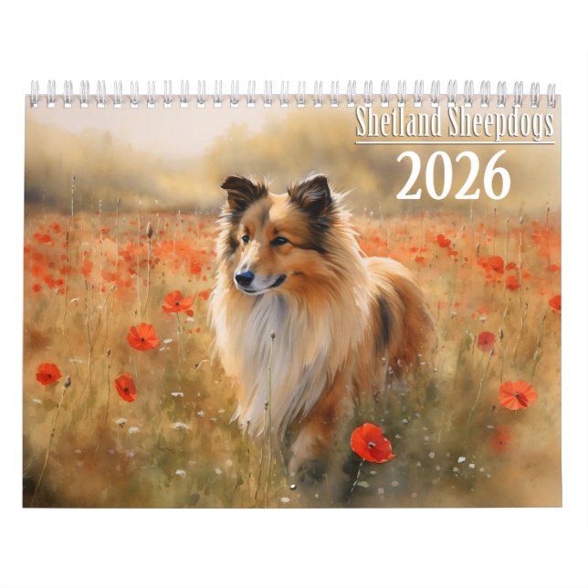 2026 Shetland Sheepdog Calendar (Cover)