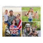 2026 Simple Custom Photo Collage Family 12 Month
