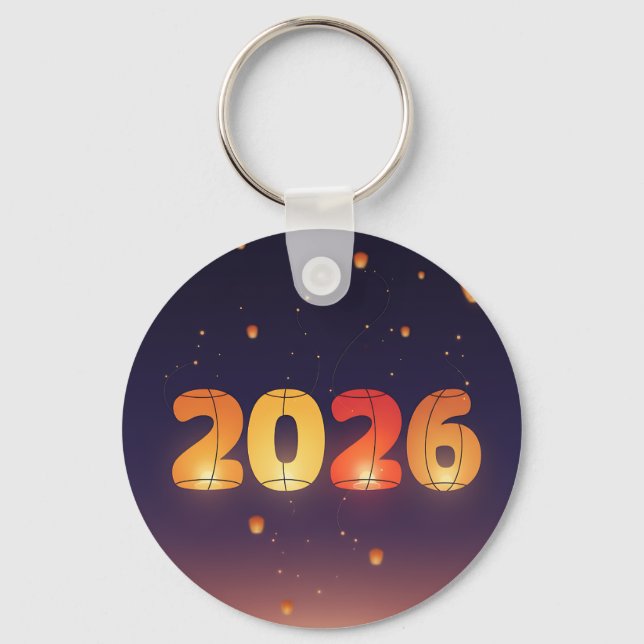 2026 Sky Lanterns Twilight Celebration Double-Side Key Ring (Front)