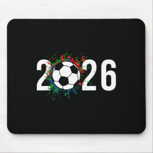 2026 Soccer Play Game Year Players Coaches Fans  Mouse Pad