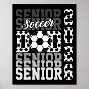2026 Soccer Senior Dad Graduation Matching Family  Poster