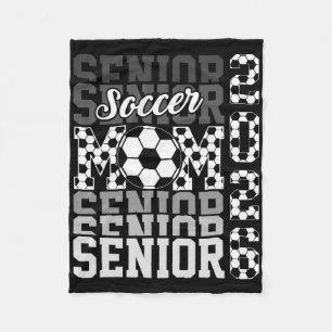 2026 Soccer Senior Mum Graduation Matching Family  Fleece Blanket
