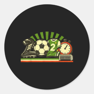 2026 Soccer Vintage Fudball Retro Futbal Classic Round Sticker