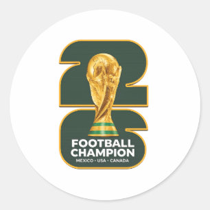 2026 Soccer World Championship Classic Round Sticker