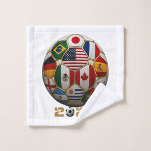 2026 Soccer World USA Flag Wash Cloth