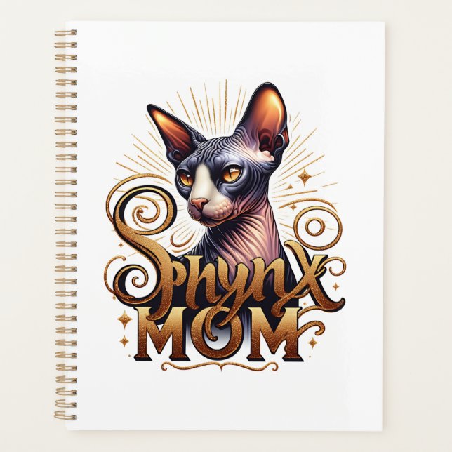 2026 Sphynx Cat Mum Calendar Planner (Front)