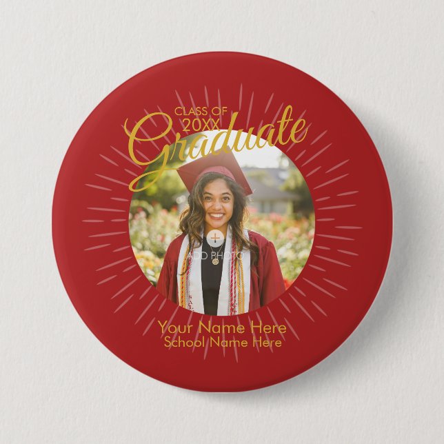 2026 Star Graduate Button (red) (Front)