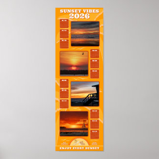 2026 Sunsets and Beach Vibes Poster