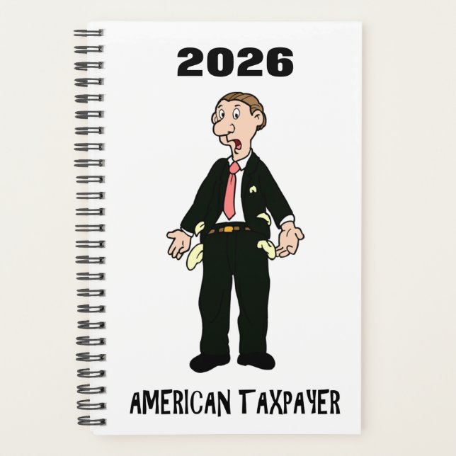 2026 Tax Planner IRS Joke Taxday Humor Funny Broke (Front)